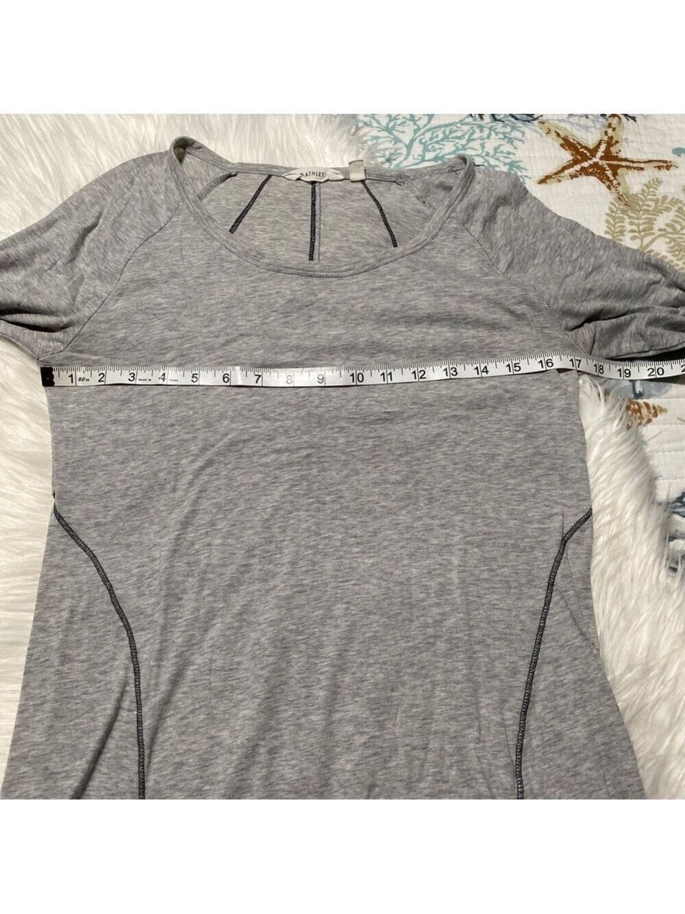 Athleta womens Long Sleeve tunic/Tee S Gray - Picture 3 of 9